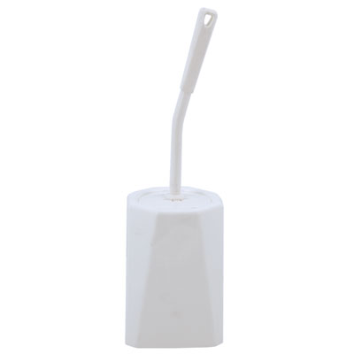 Toilet Brush and Holder Plastic White