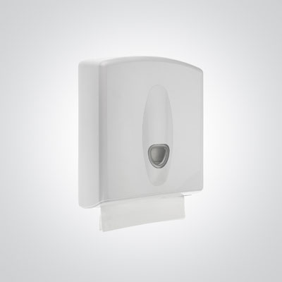 Hand Towel Dispenser WHITE Plastic C/Z Fold