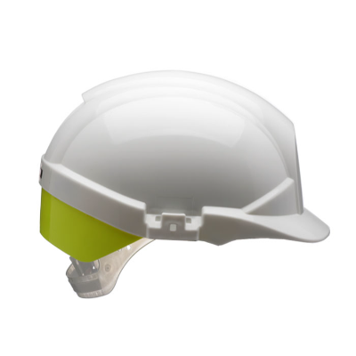 Centurion Reflex Safety Helmet White C/W Yellow Rear Flash