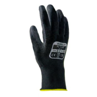 Aurelia PU Flex BLACK Gloves Size 9