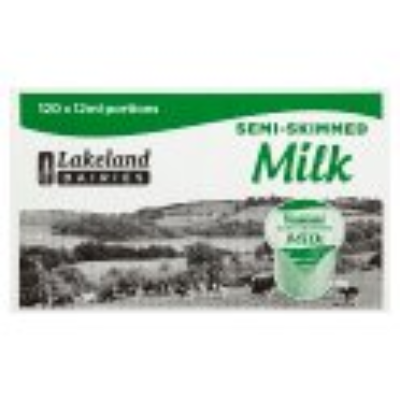 LAKELAND DAIRIES Semi-Skimmed Milk Pots 120 x 12ml