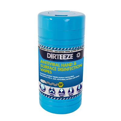 Hand & Surface Wipes Antiviral Disinfectant Ramon Dirteeze Tub 200