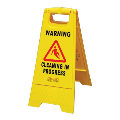 Cleaning in Progress Sign (A Frame)