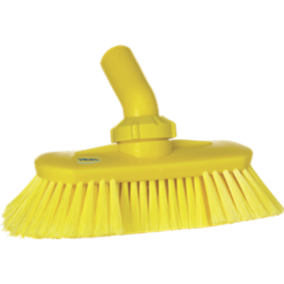 Vikan Washing Brush with Angle adjustment, waterfed 240mm, Soft/Split RED