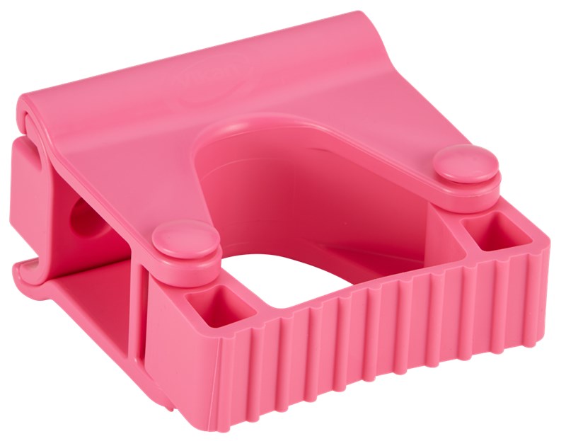 Vikan, Hygienic Wall Bracket, Grip Band Module, 82 mm, PINK