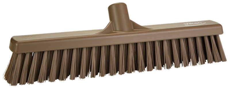 Vikan Broom 410mm, Soft/Stiff BROWN