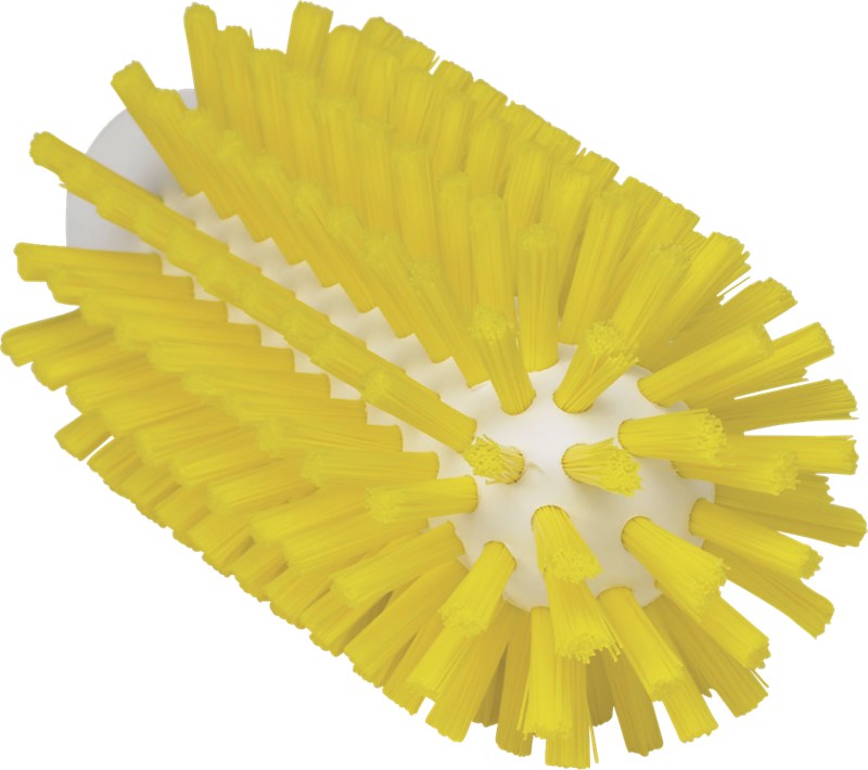 Vikan Pipe Cleaning Brush f/handle 64mm Dia, 145mm, Hard YELLOW