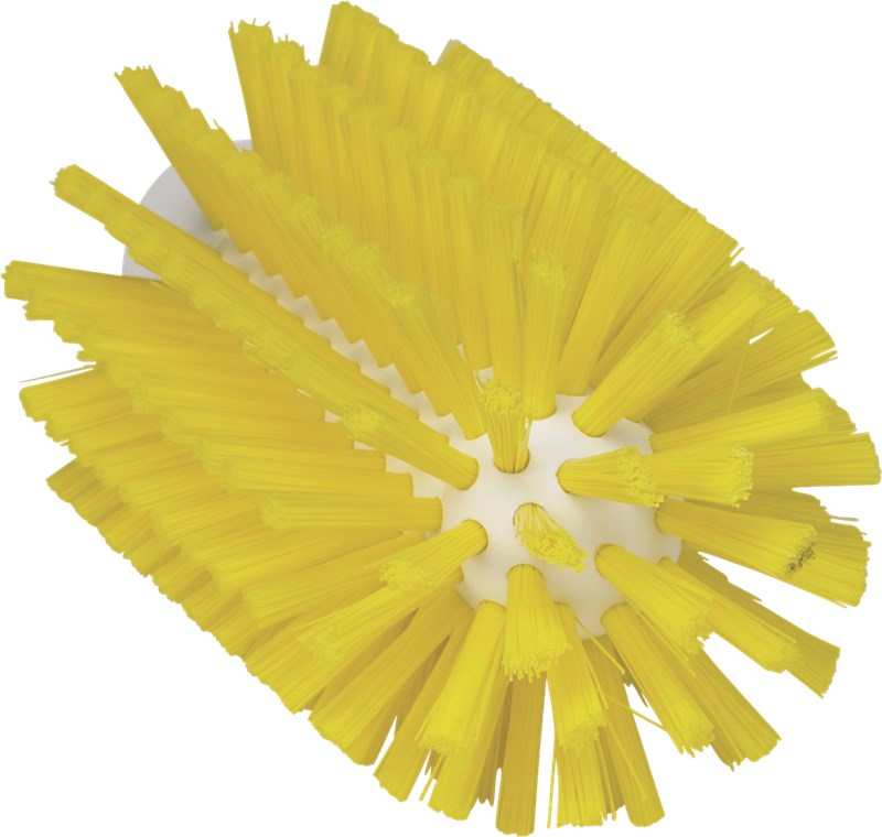 Vikan Pipe Cleaning Brush f/handle 77mm Dia, 155mm, Hard YELLOW