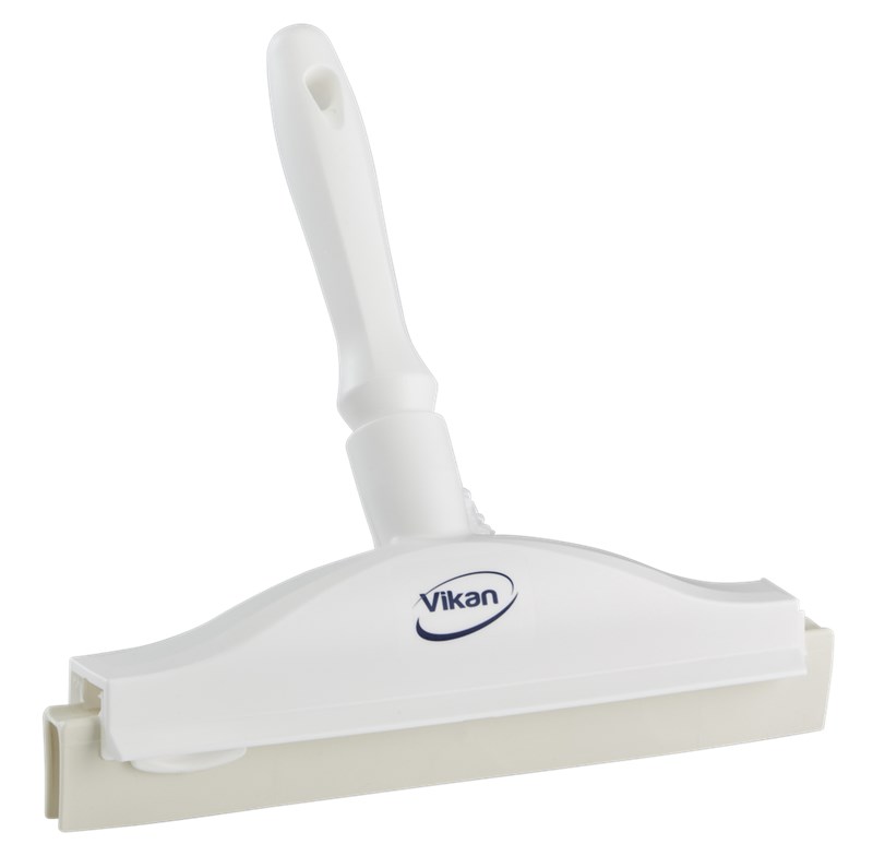 Vikan Hygienic Double Blade Hand Squeegee w/Replacement Cassette 250mm, WHITE