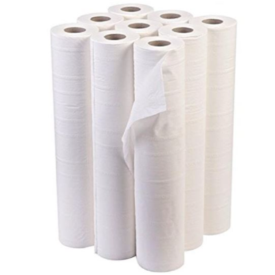 Couch Rolls WHITE 40m Embossed Pk 12