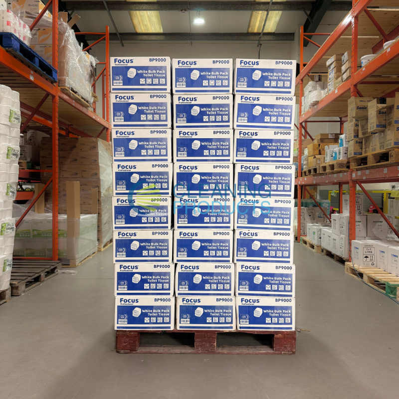 Pallet of 2Ply Bulk Pack Toilet Tissue - 103mm x 200mm - 9000 Sheet 