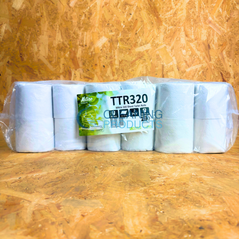 2ply Standard Toilet Roll - 32m x 90mm - Recycled - 36 Rolls