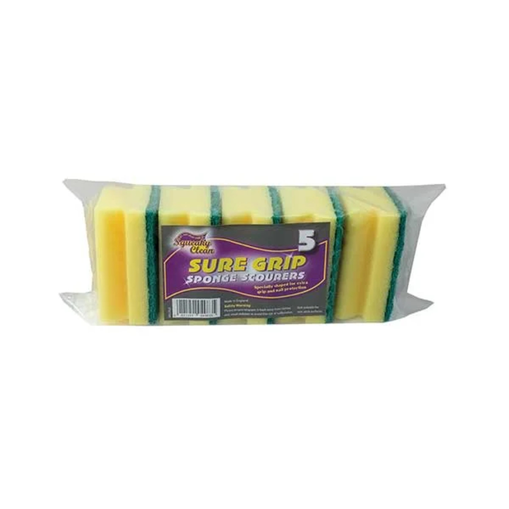 Sure Grip Sponge Scourers Pk5