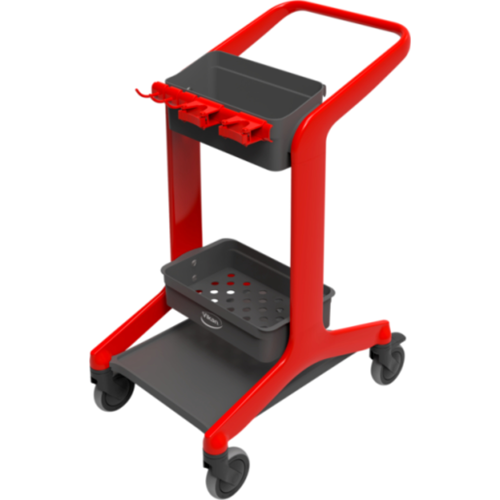 Vikan HyGo Mobile Cleaning Station, 780 mm, Unassembled, Red